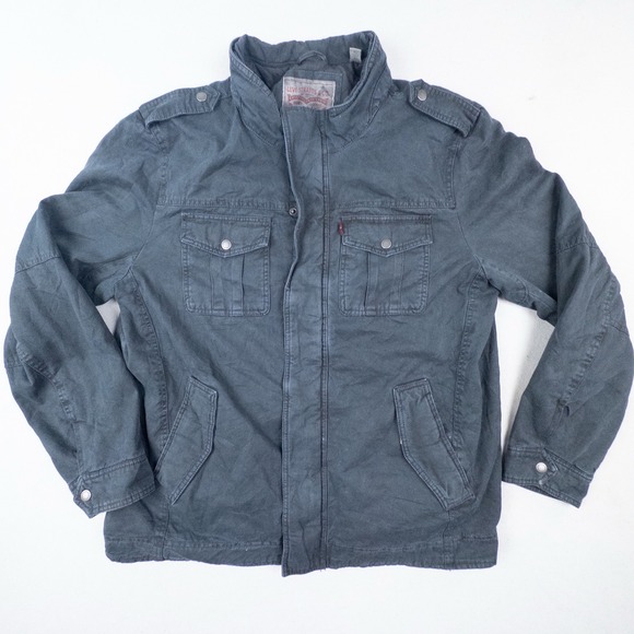Levi's Other - Levi Strauss Mens XL Military Field Jacket Washed Black Cotton Utility Coat